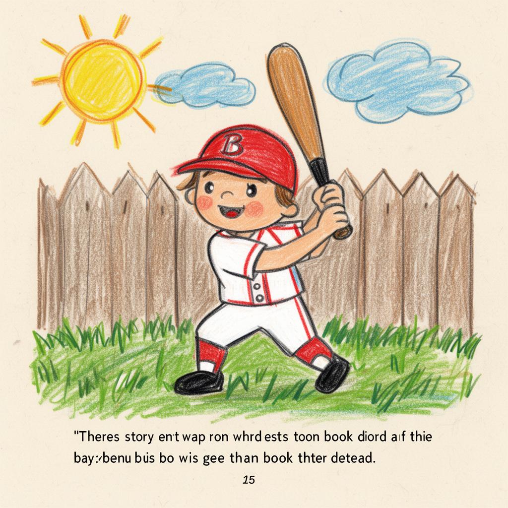 Crayon kid-drawn sample